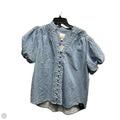 Top Short Sleeve By Industry In Blue Denim, Size: L
