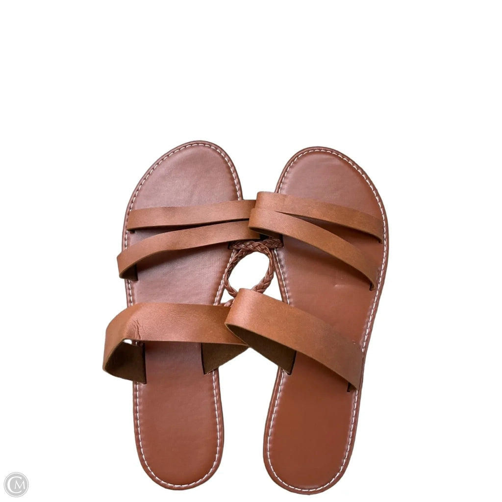 Sandals Flats By Cmc In Brown, Size: 10