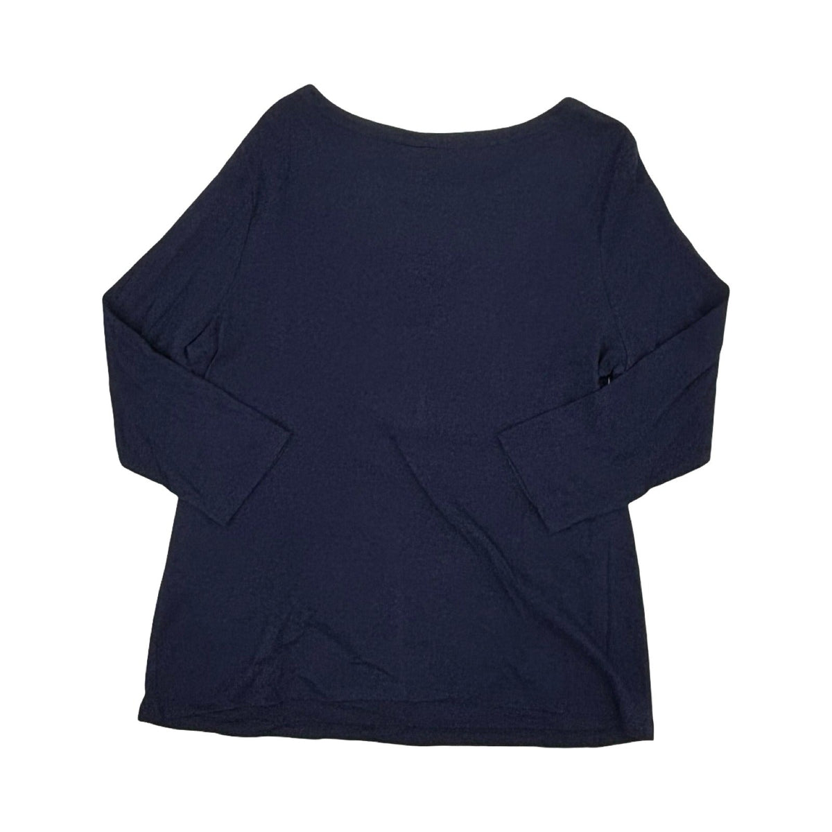 Top 3/4 Sleeve Basic By Chicos In Blue, Size:L