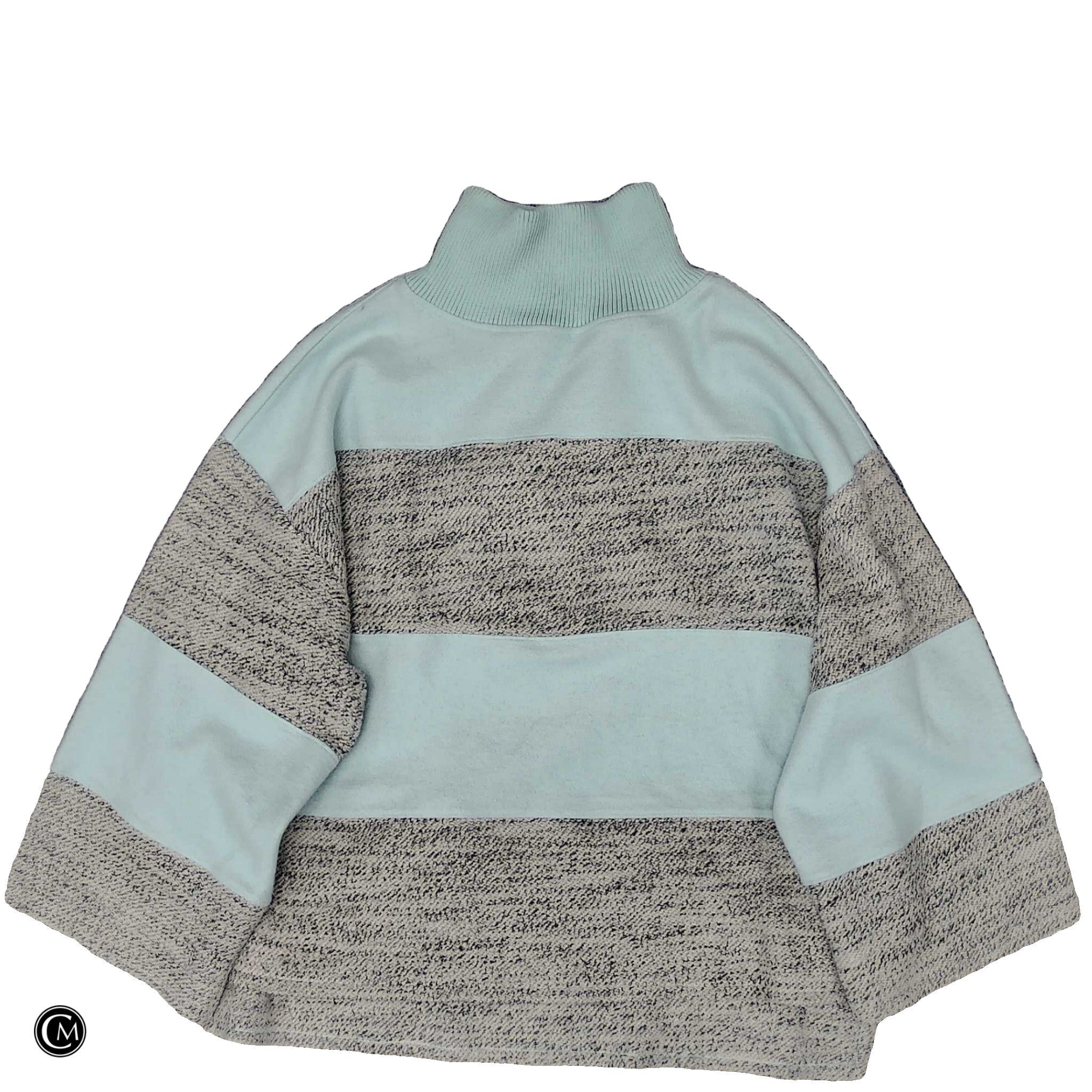 Sweatshirt Collar By Daily Practice By Anthropologie In Blue & Grey, Size: M