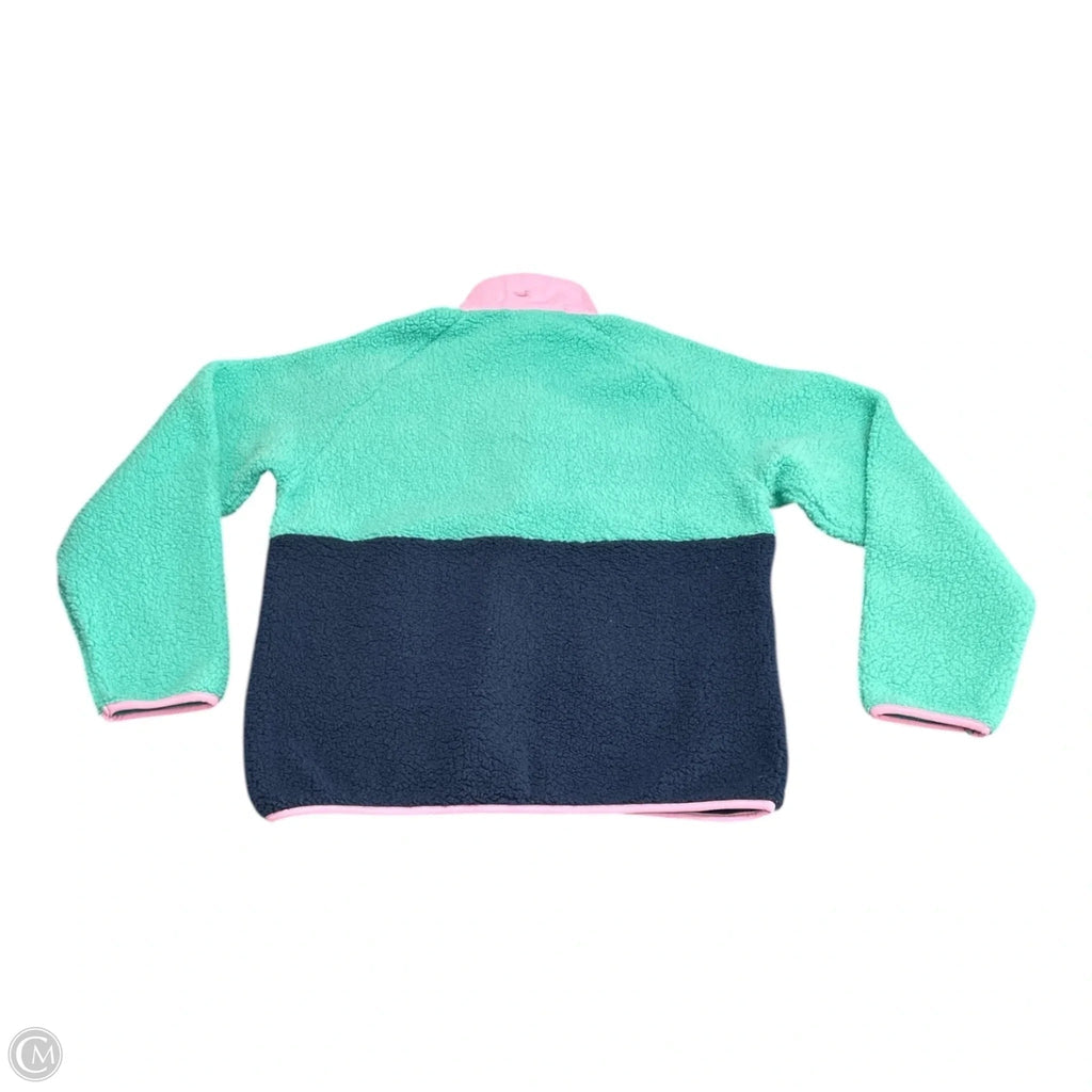 Jacket Fleece By Clothes Mentor In Green & Pink, Size: M