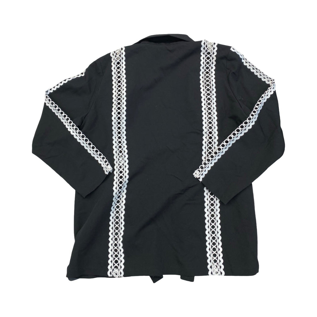 Blazer By Misook In Black & White, Size:L