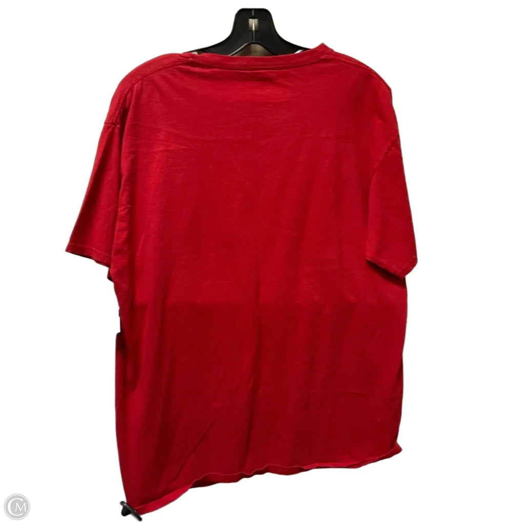 Top Short Sleeve By Disney In Red, Size: L