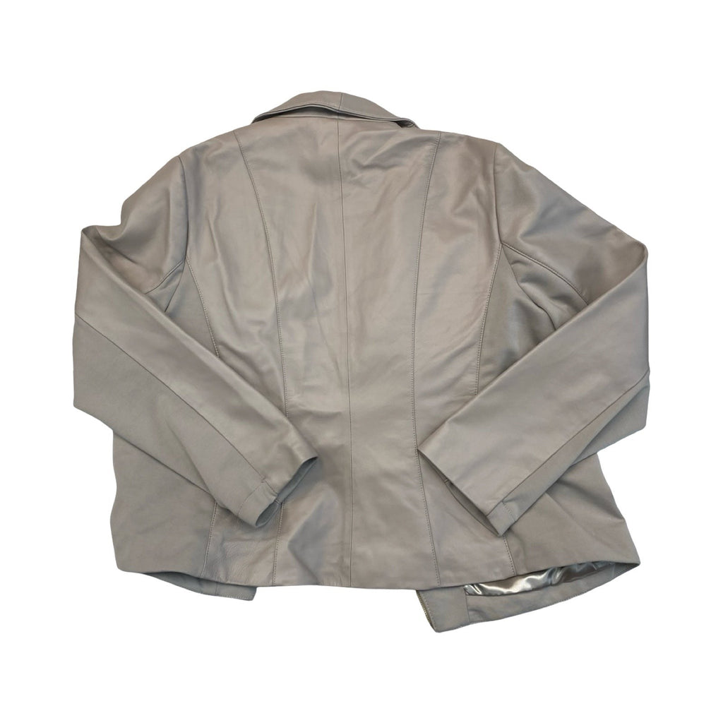 Jacket Leather By Iman In Taupe, Size:Xl