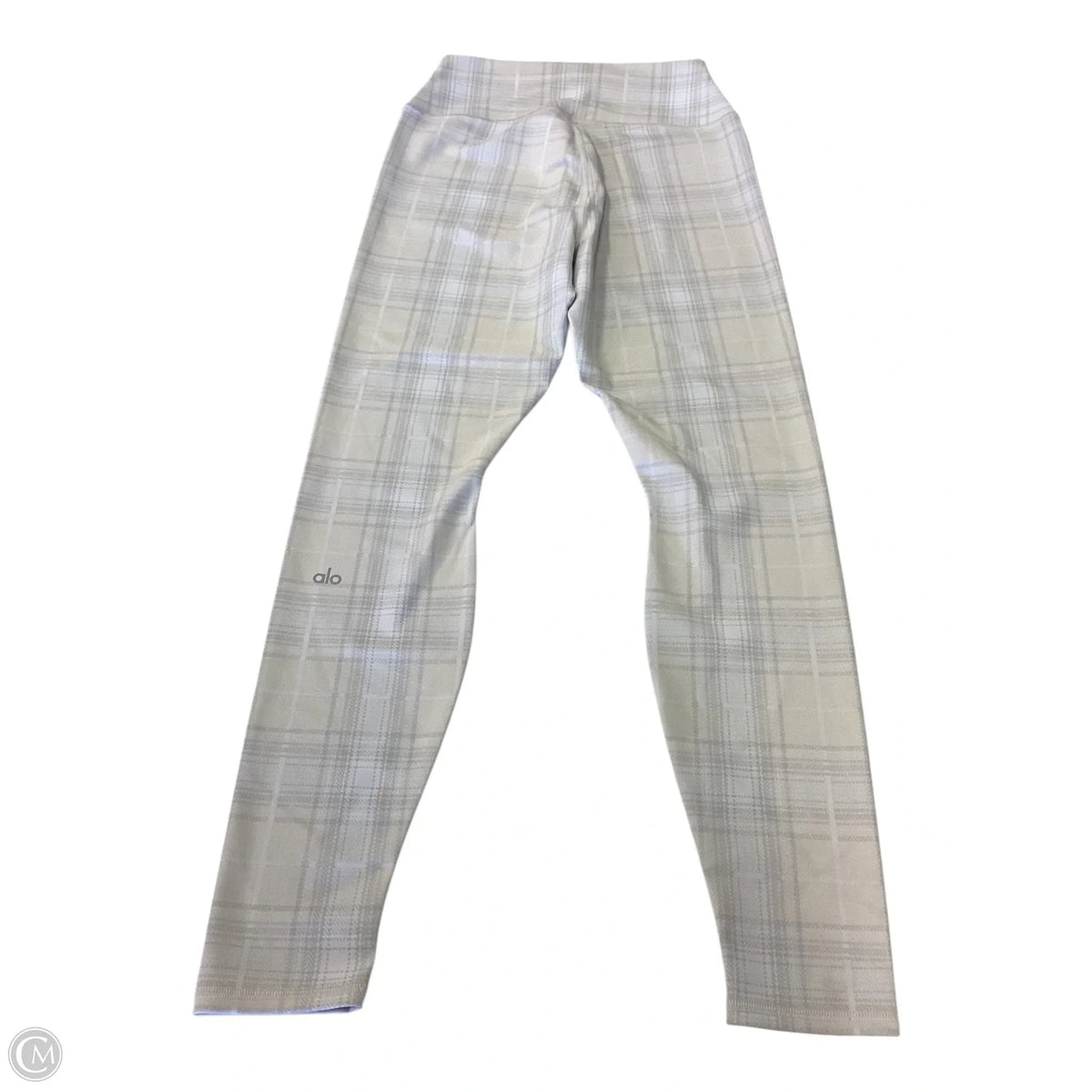 Athletic Leggings By Alo In Plaid Pattern, Size: L