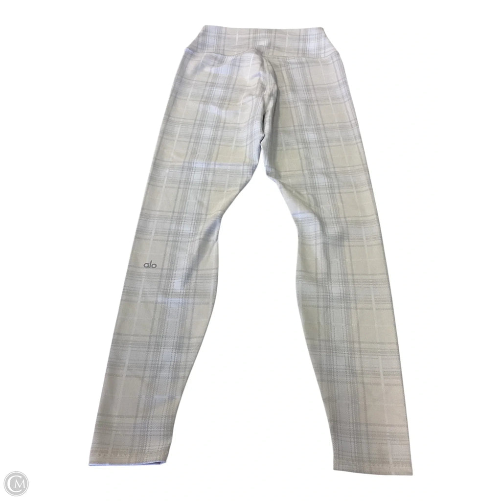 Athletic Leggings By Alo In Plaid Pattern, Size: L