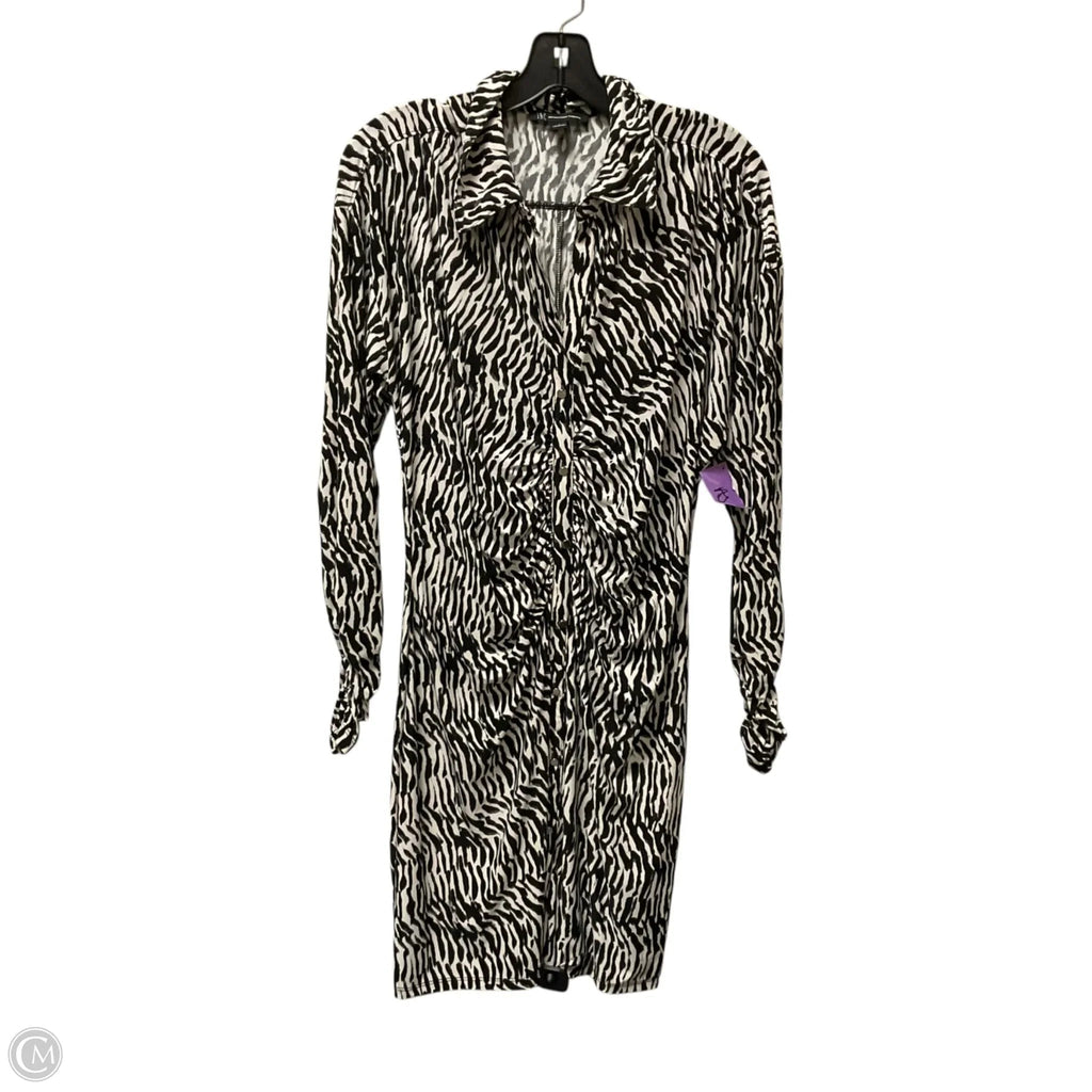 Dress Casual Midi By Inc In Black & White, Size: L