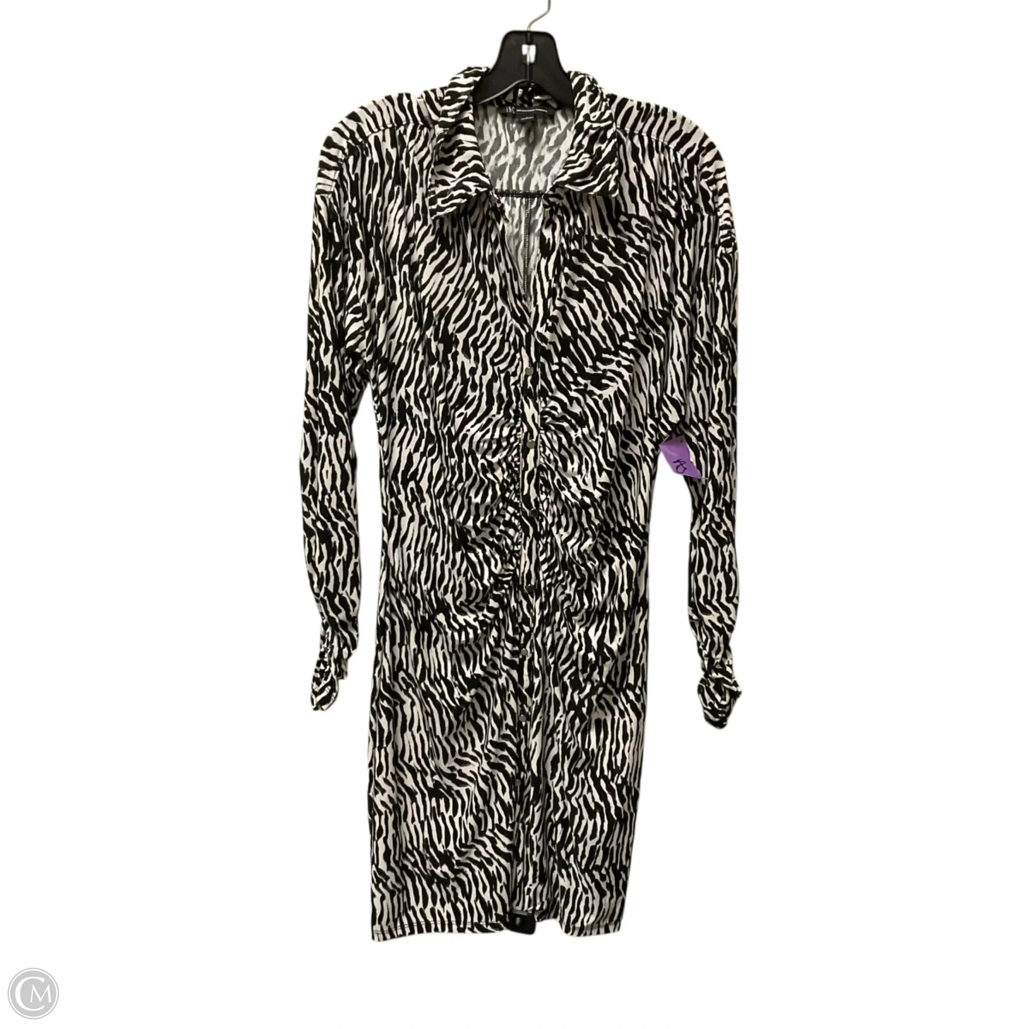 Dress Casual Midi By Inc In Black & White, Size: L
