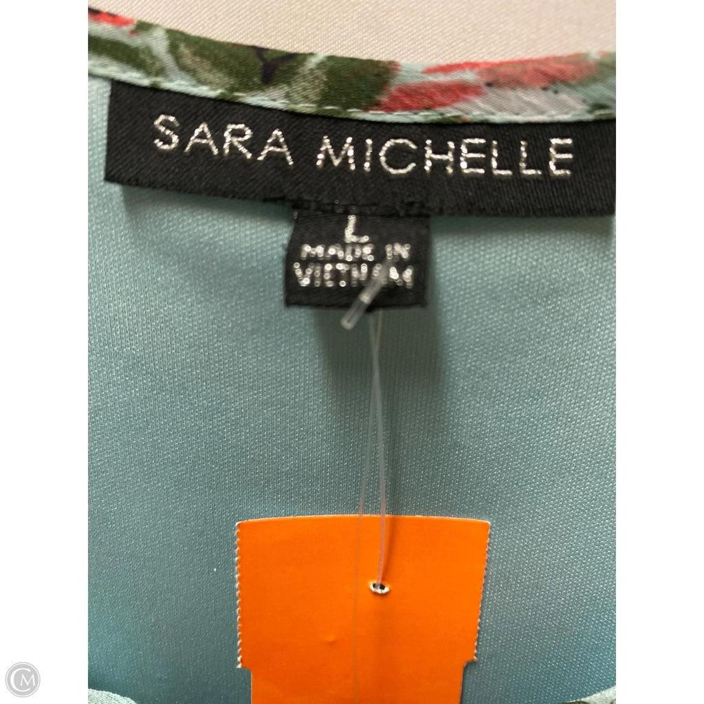 Top Long Sleeve By Sara Michelle In Teal, Size: L