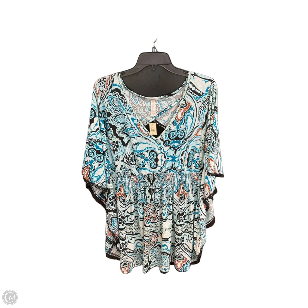 Top Short Sleeve By Cacique In Blue, Size: Xl
