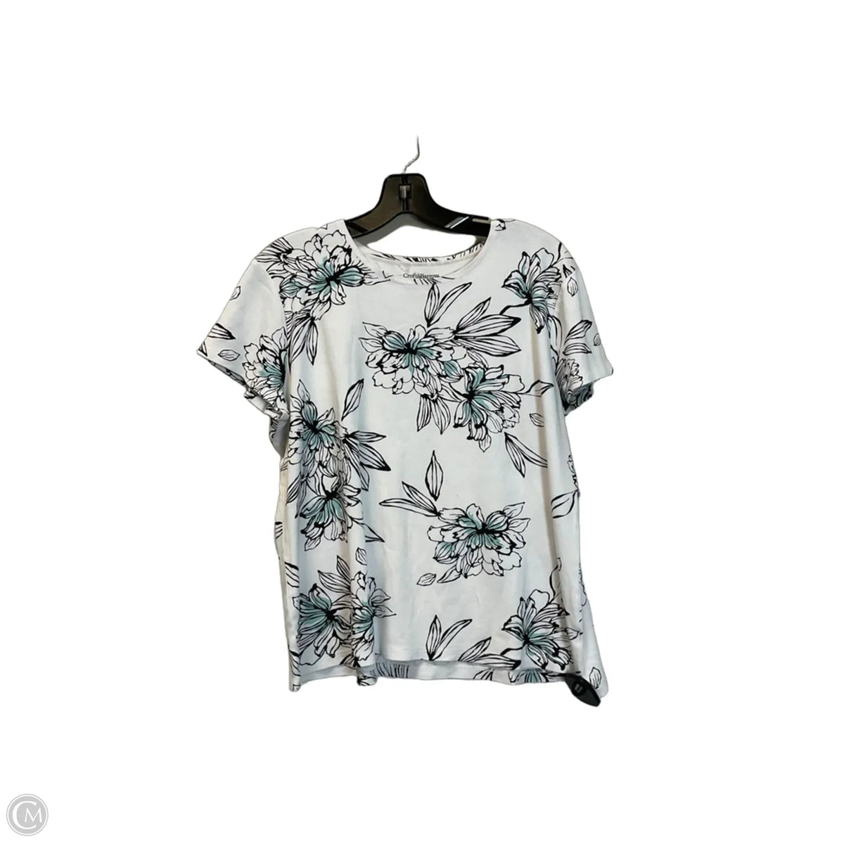 Top Short Sleeve By Croft And Barrow In White, Size: Xl