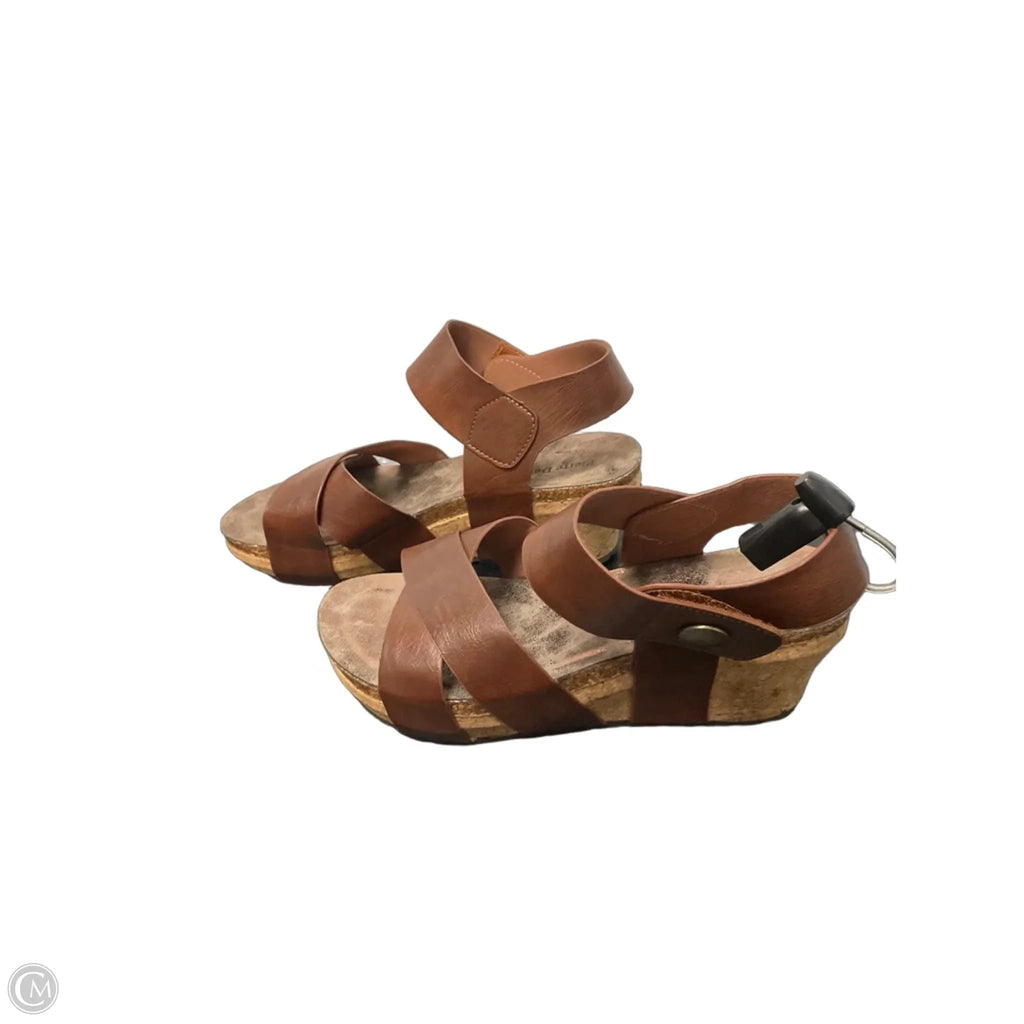 Sandals Heels Wedge By Pierre Dumas In Brown, Size: 8.5