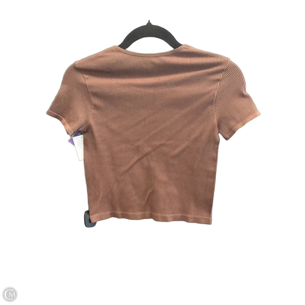 Top Short Sleeve By Abound In Brown, Size: Xs