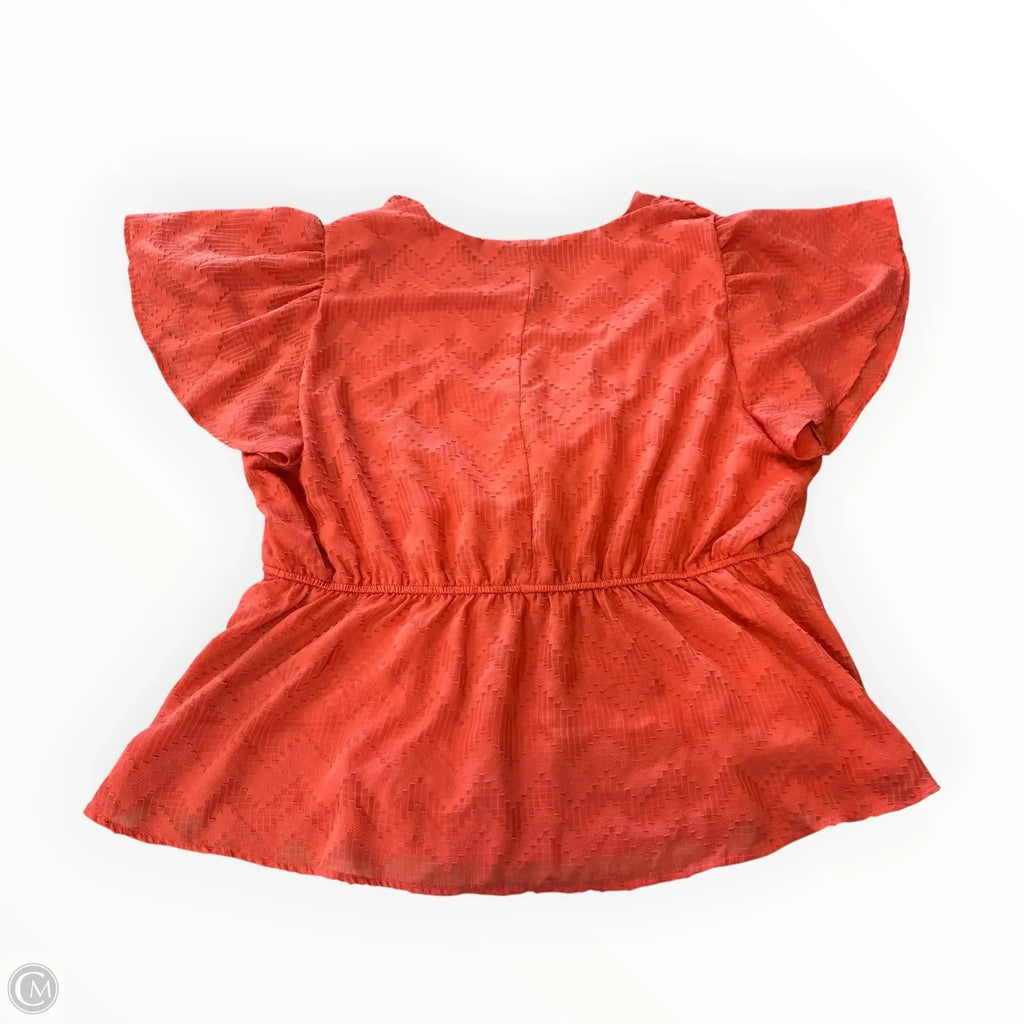 Blouse Short Sleeve By Lane Bryant In Orange, Size: 3x