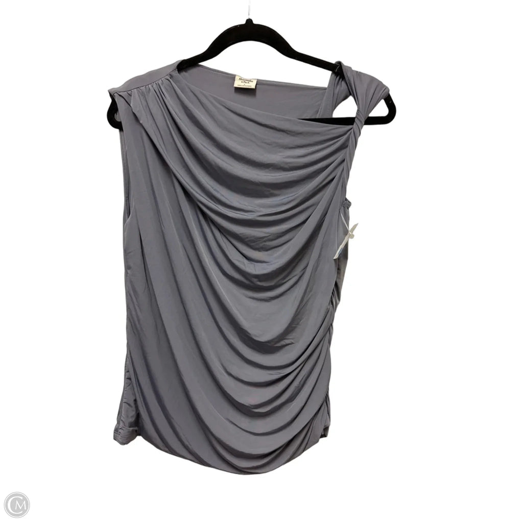 Top Sleeveless By Abercrombie And Fitch In Grey, Size: L