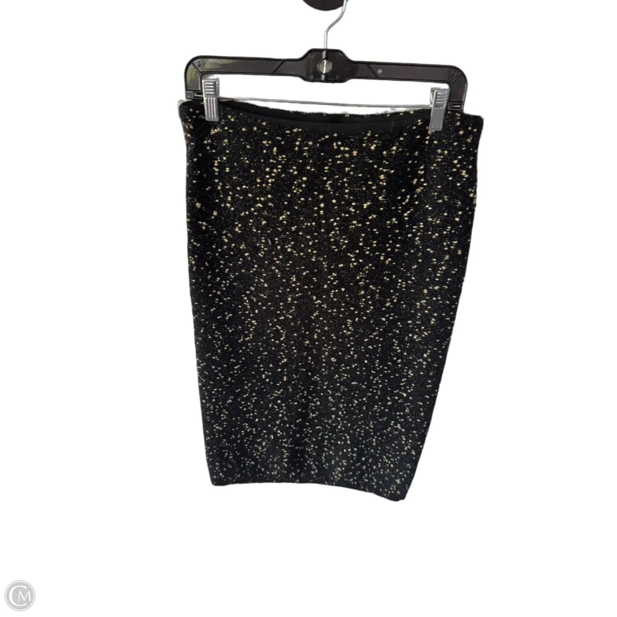 Skirt Midi By Ann Taylor In Black & Gold, Size: M