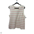 Top Sleeveless By Cj Banks In Red & White, Size: 1x
