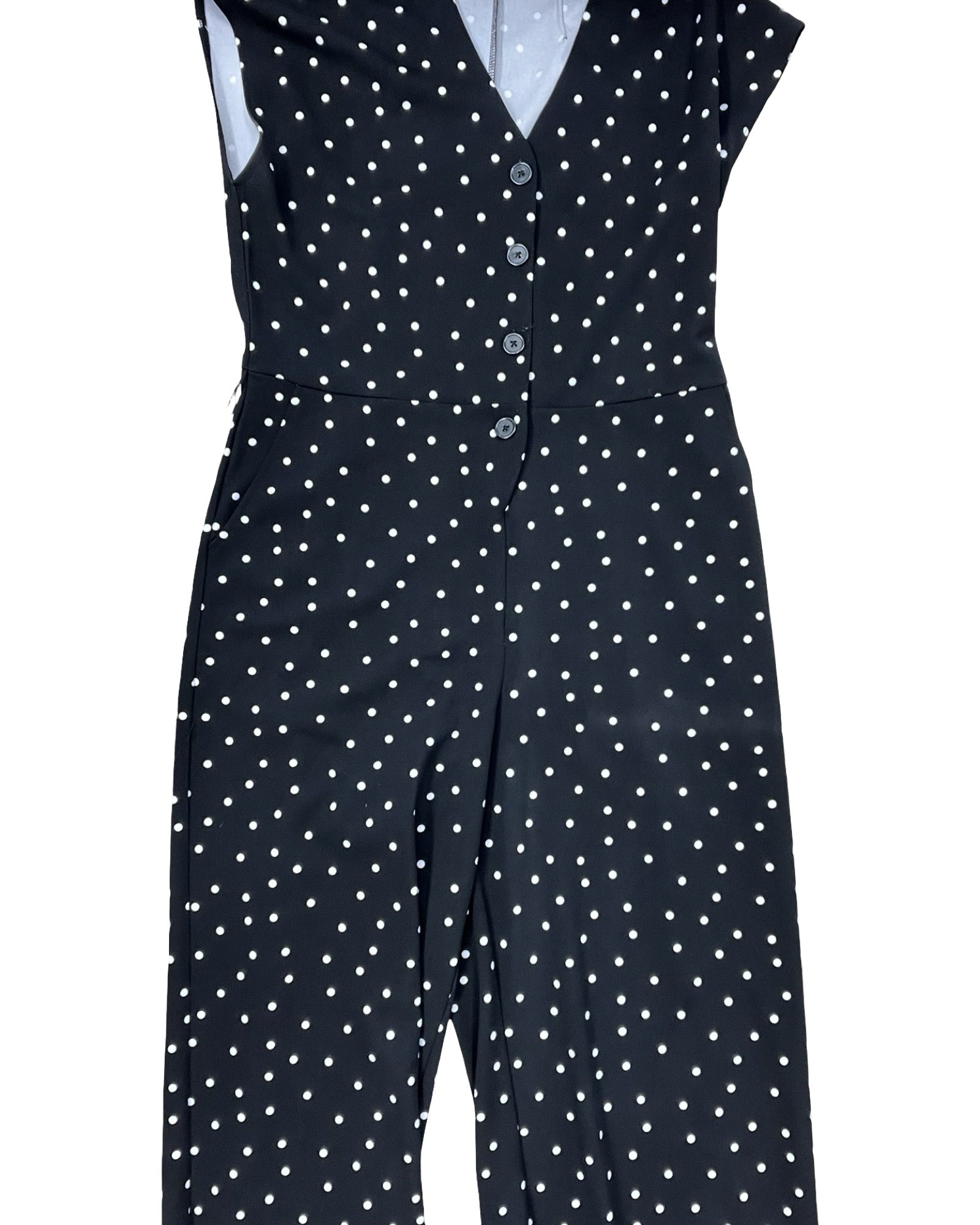 Jumpsuit By Worthington In Black & White, Size:M
