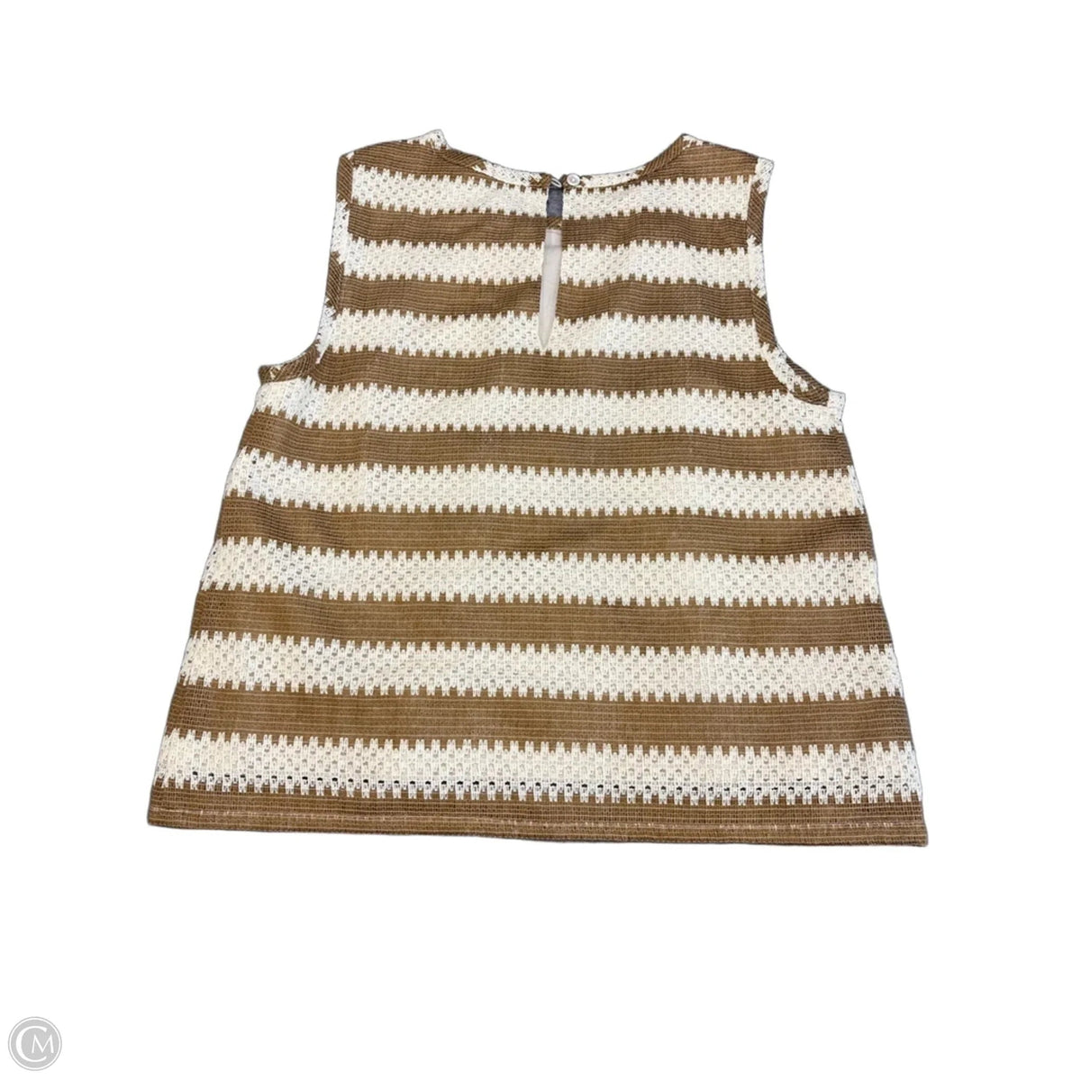 Blouse Sleeveless By Evereve In Tan, Size: Xs