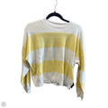 Sweater By Vigoss In White & Yellow, Size: M