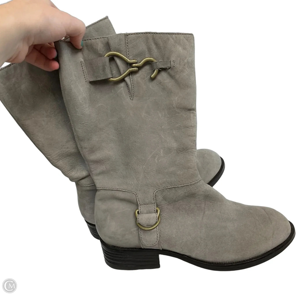 Boots Mid-calf Heels By Cole-haan In Grey, Size: 8