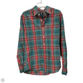 Top Long Sleeve By J. Crew In Plaid Pattern, Size: M