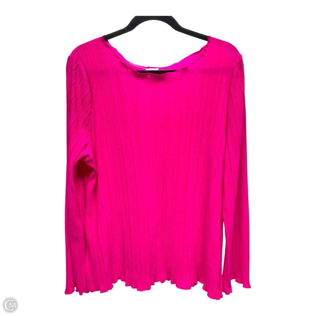 Top Long Sleeve By A New Day In Pink, Size: Xxl