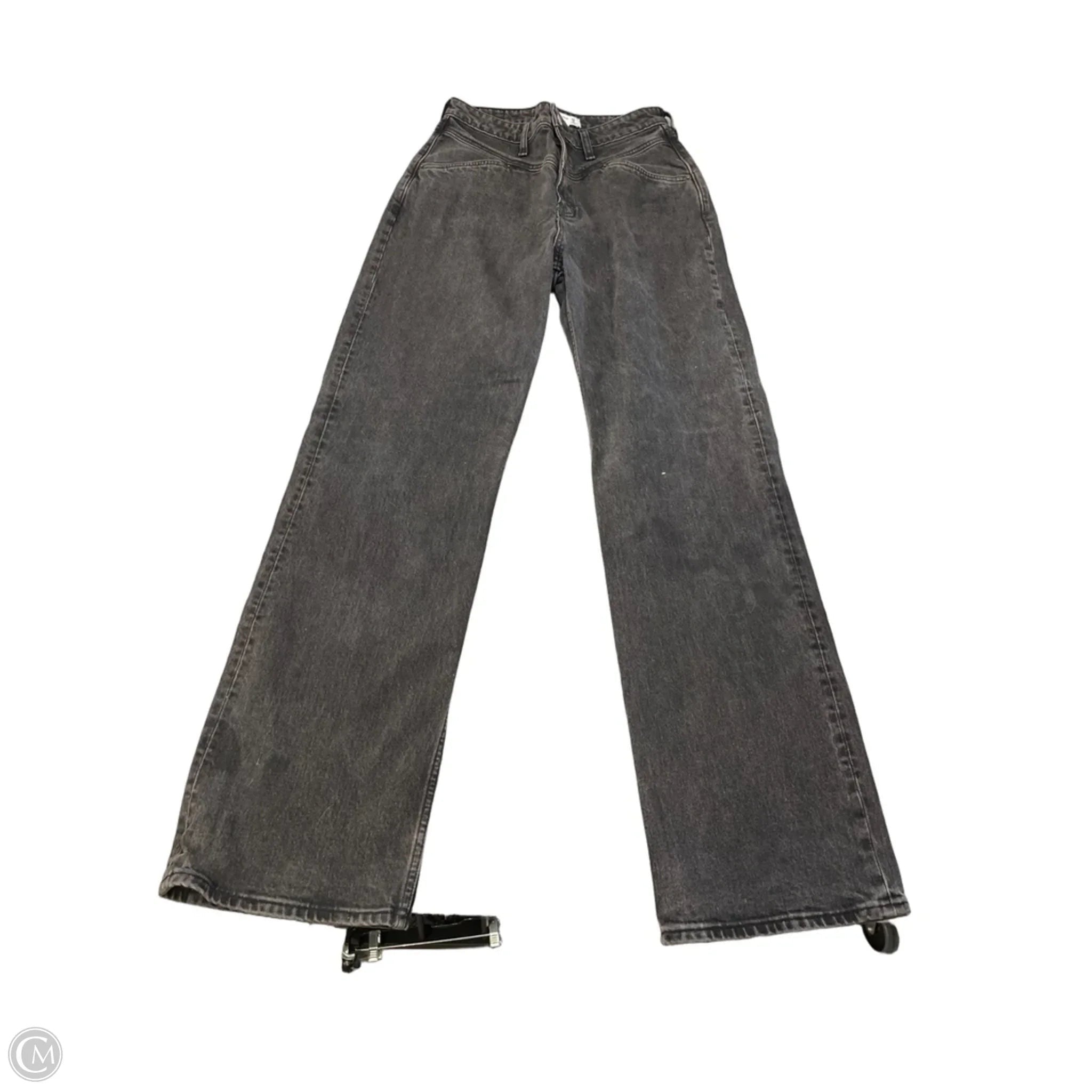 Jeans Wide Leg By Abercrombie And Fitch In Grey Denim, Size: 6l