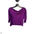 Top 3/4 Sleeve Basic By Talbots In Purple, Size: L