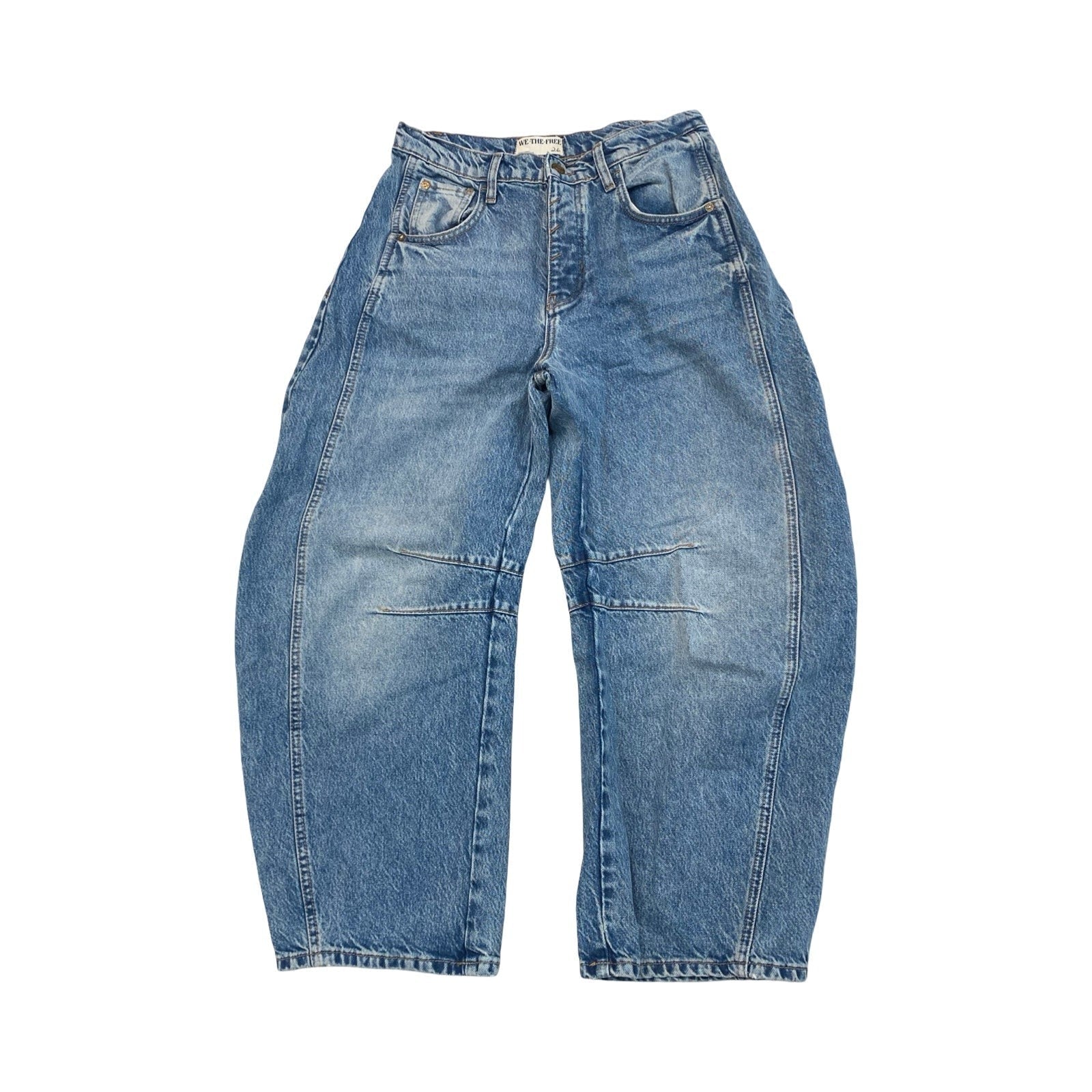 Jeans Wide Leg By We The Free In Blue Denim, Size:2