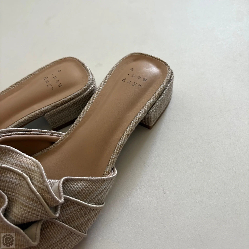 Sandals Flats By A New Day In Beige, Size: 6.5