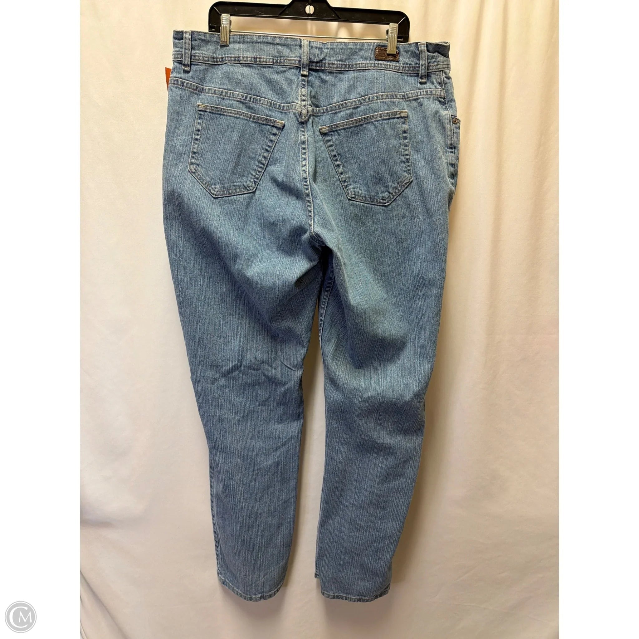 Jeans Straight By Riders In Blue Denim, Size: 18