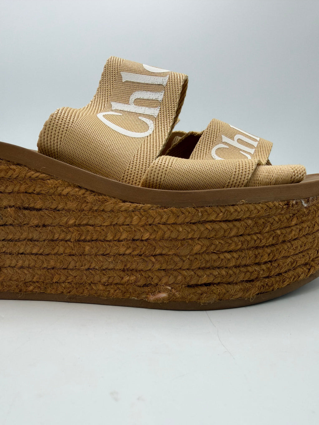 Chloe Woody Wedge Platform Luxury Shoes, Size: 9 (39)
