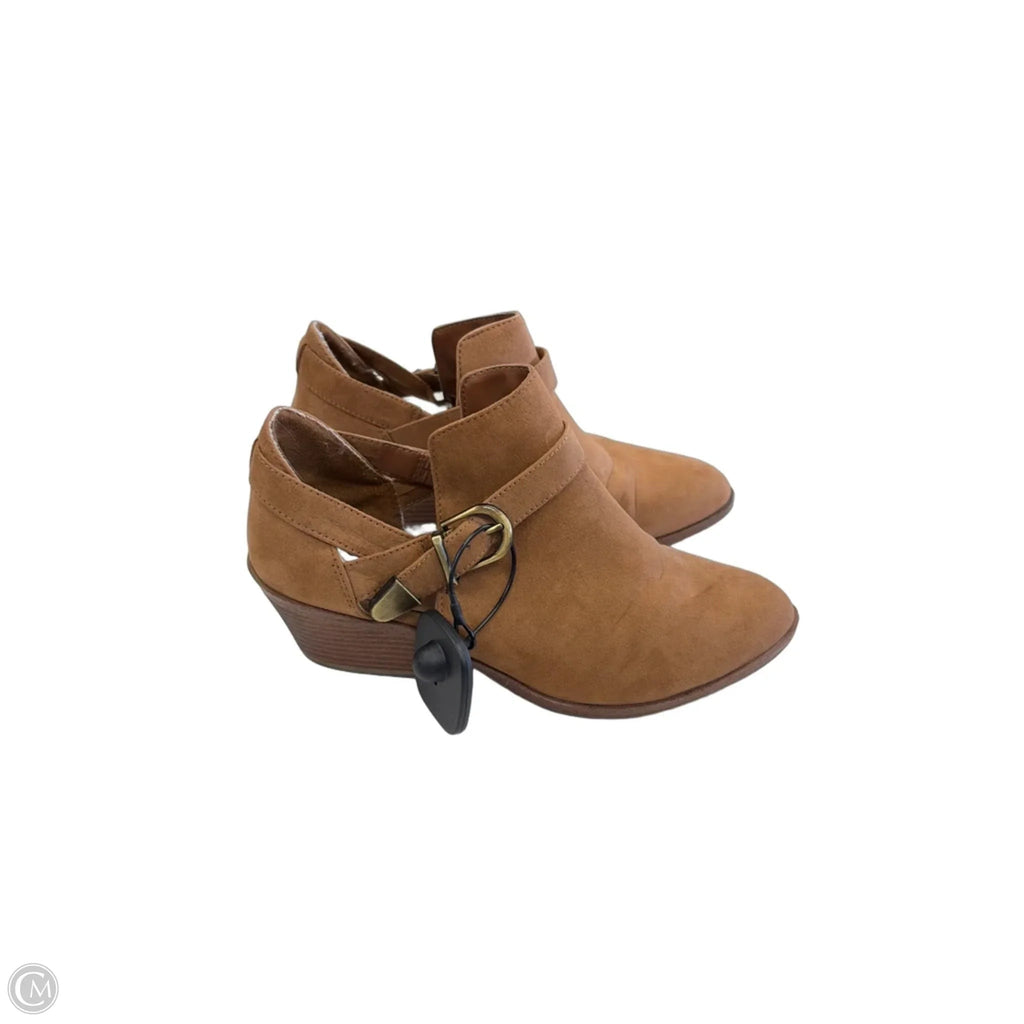 Boots Ankle Flats By Time And Tru In Brown, Size: 8