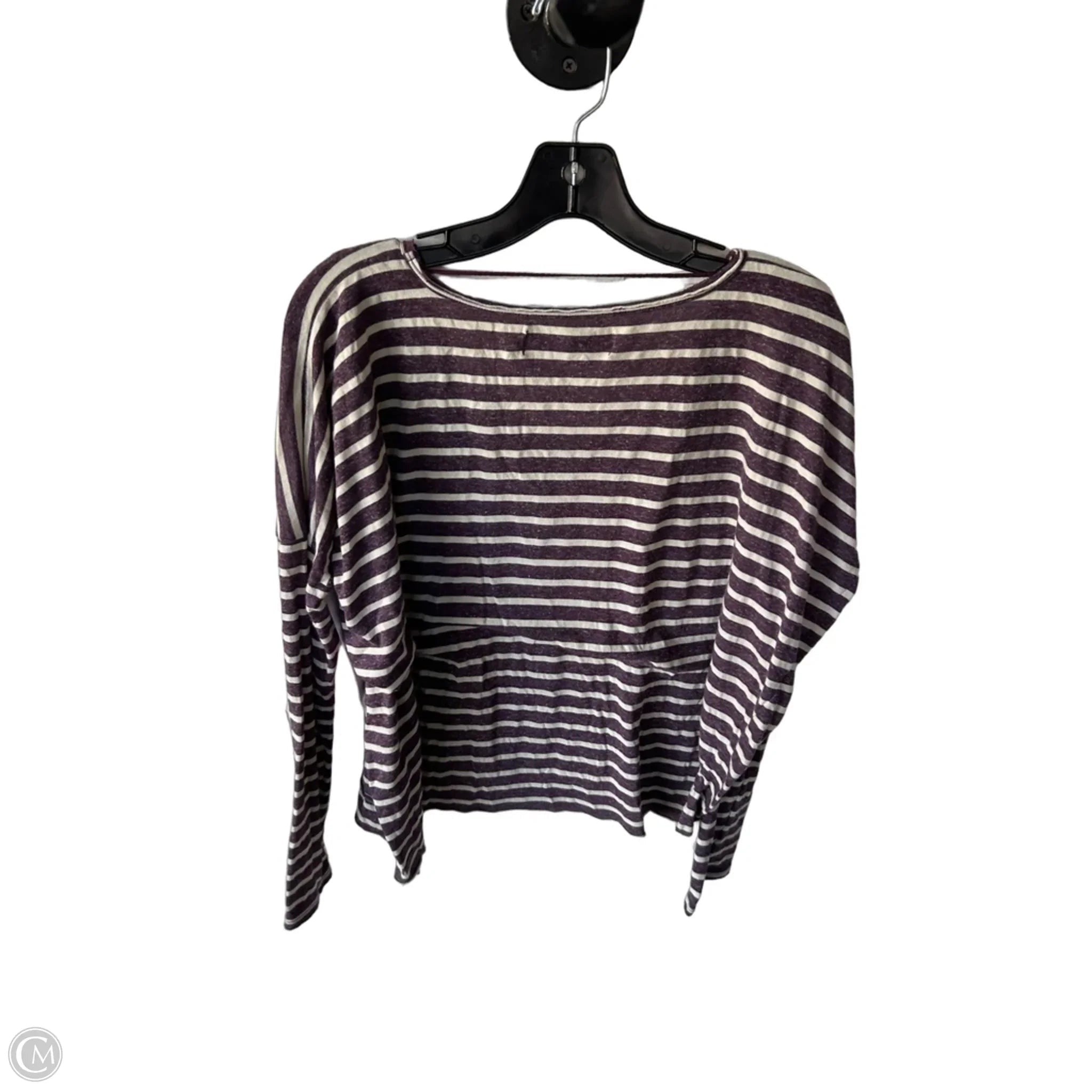 Top Long Sleeve By Free People In Purple & Tan, Size: Osfm