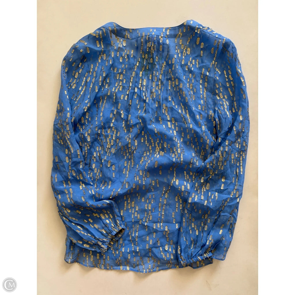 Blouse Designer By Lilly Pulitzer In Blue, Size: S