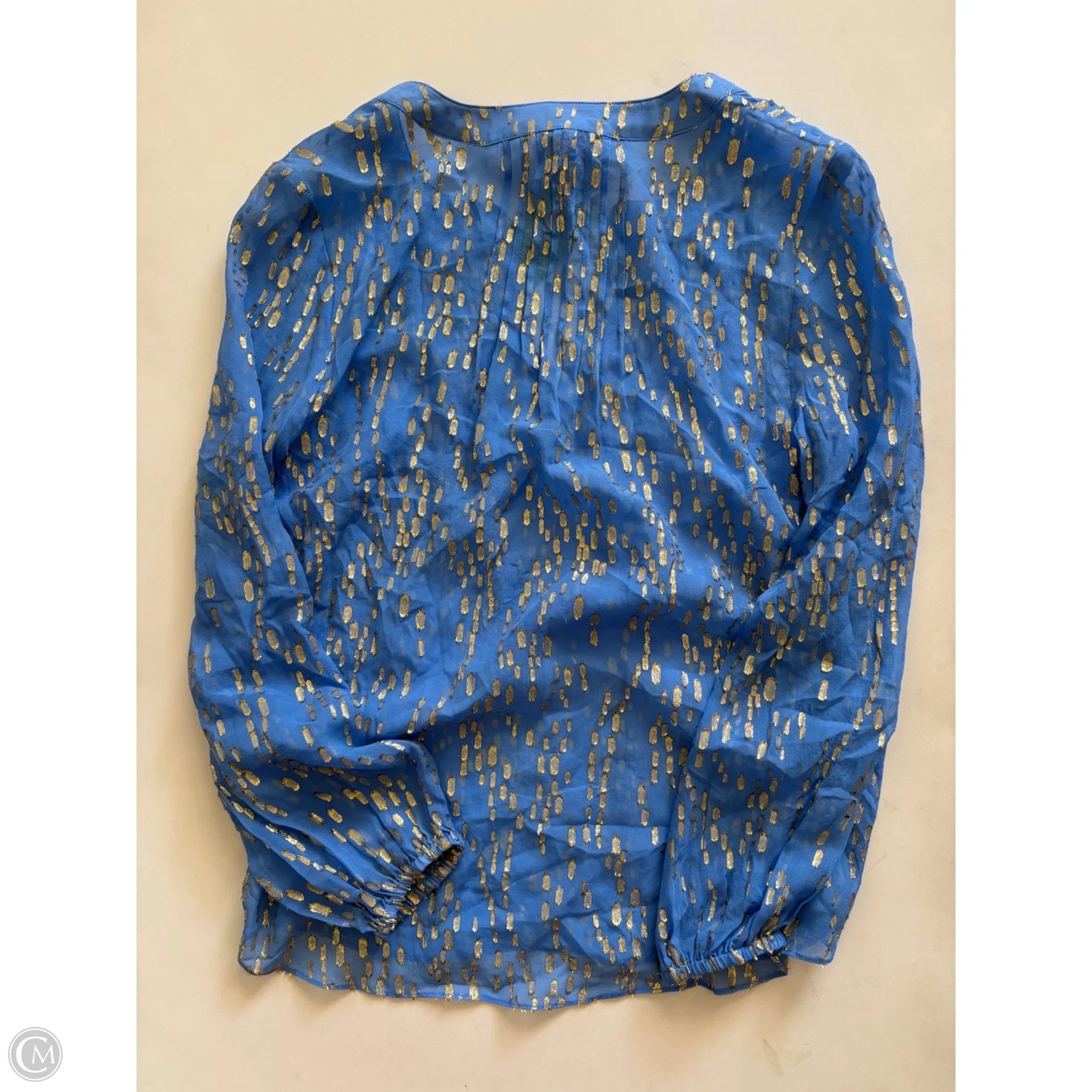 Blouse Designer By Lilly Pulitzer In Blue, Size: S