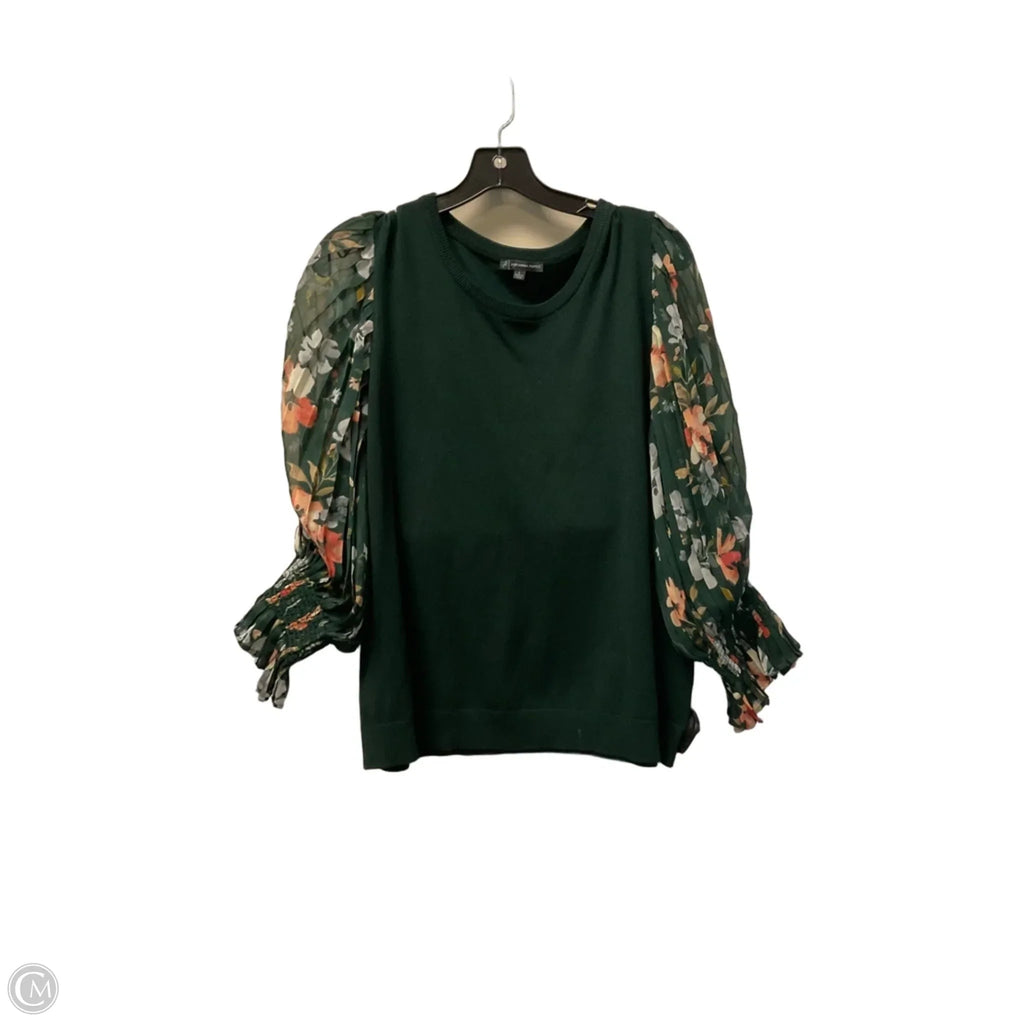 Top Long Sleeve By Adrianna Papell In Green, Size: L