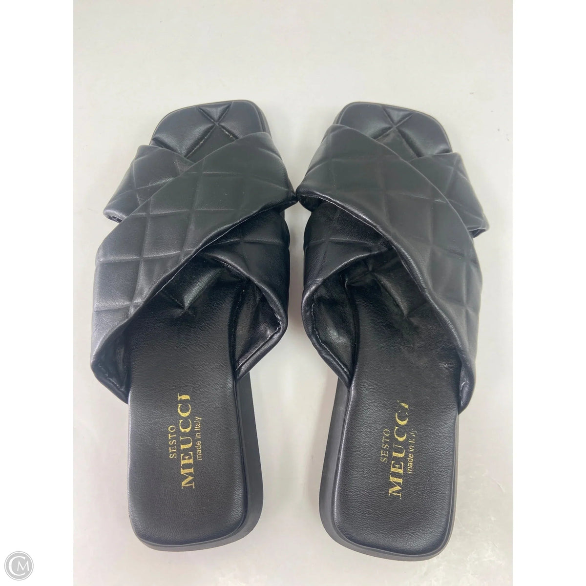 Sandals Flats By Clothes Mentor In Black, Size: 10