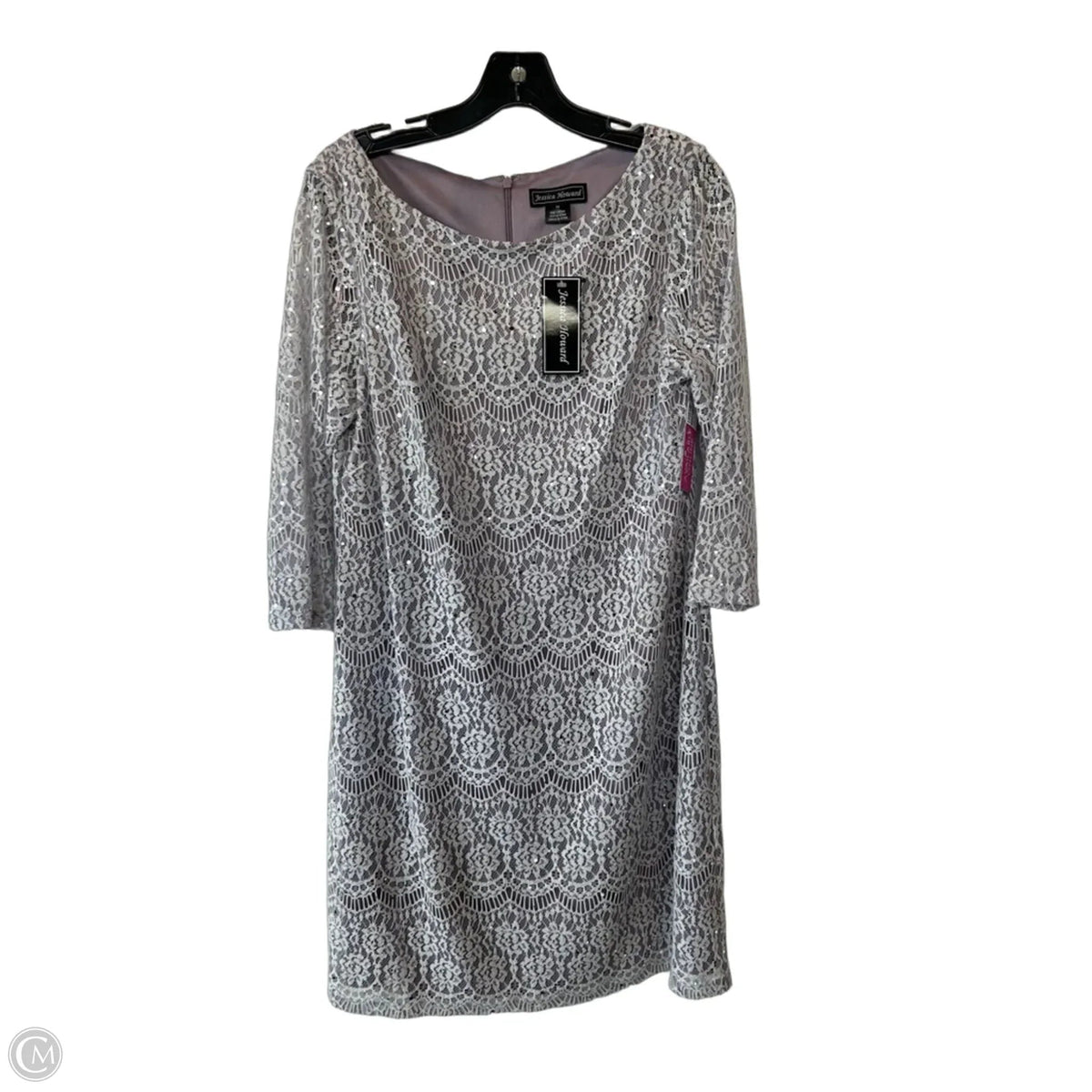 Dress Party Midi By Jessica Howard In Purple & Silver, Size: L