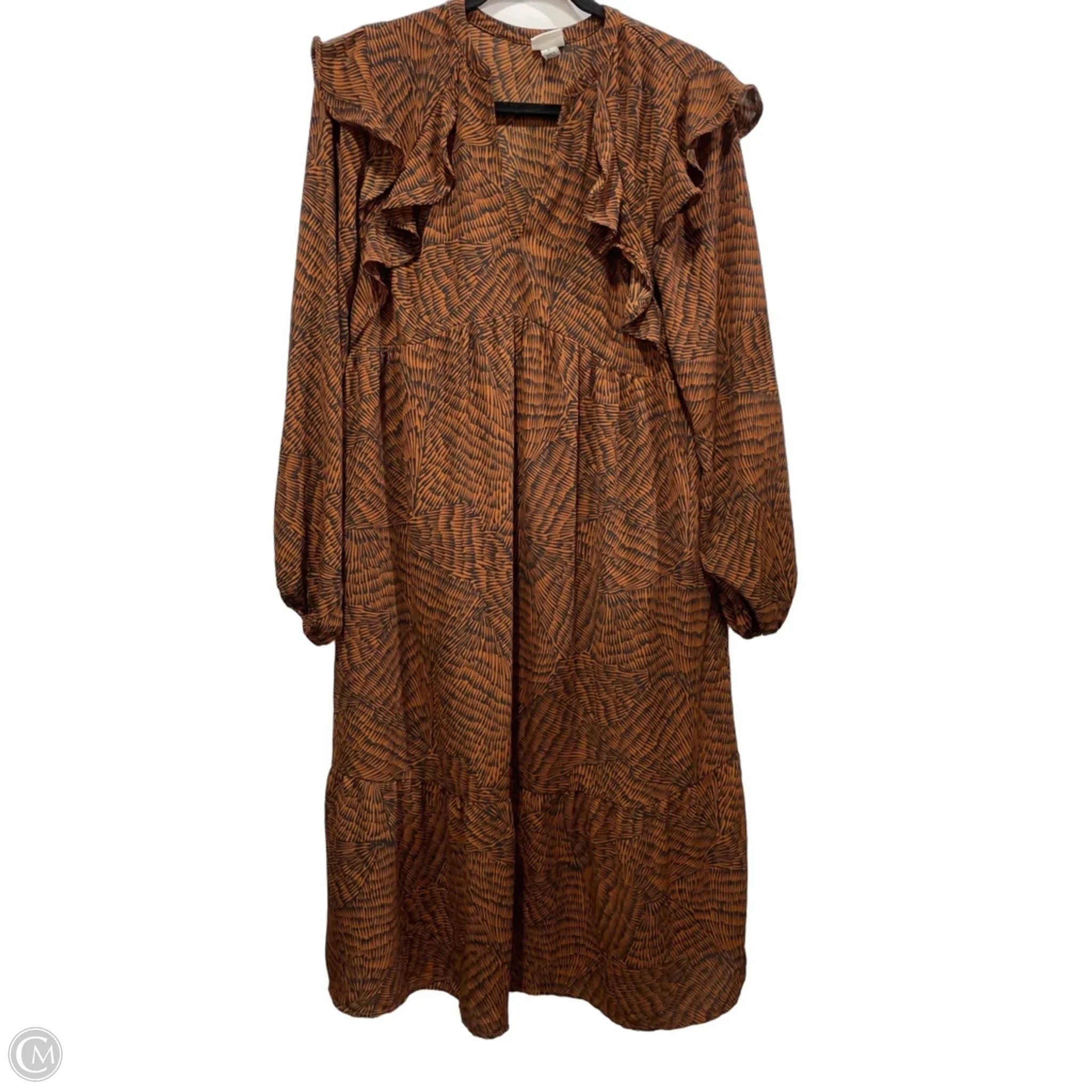 Dress Casual Maxi By A New Day In Black & Brown, Size: S