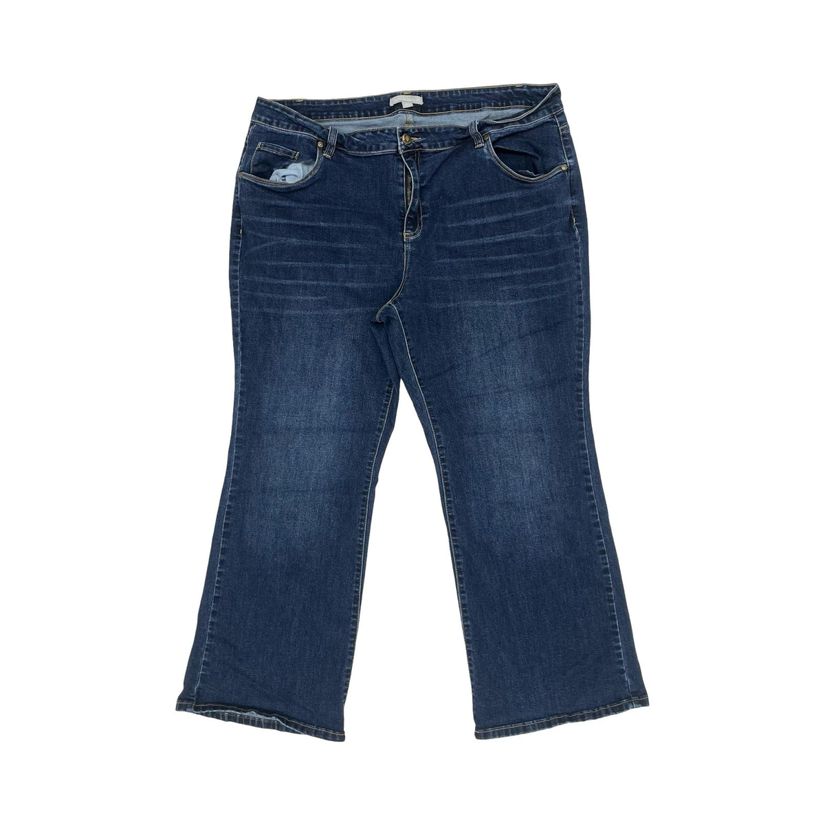 Jeans Boot Cut By Woman Within In Blue Denim, Size:22