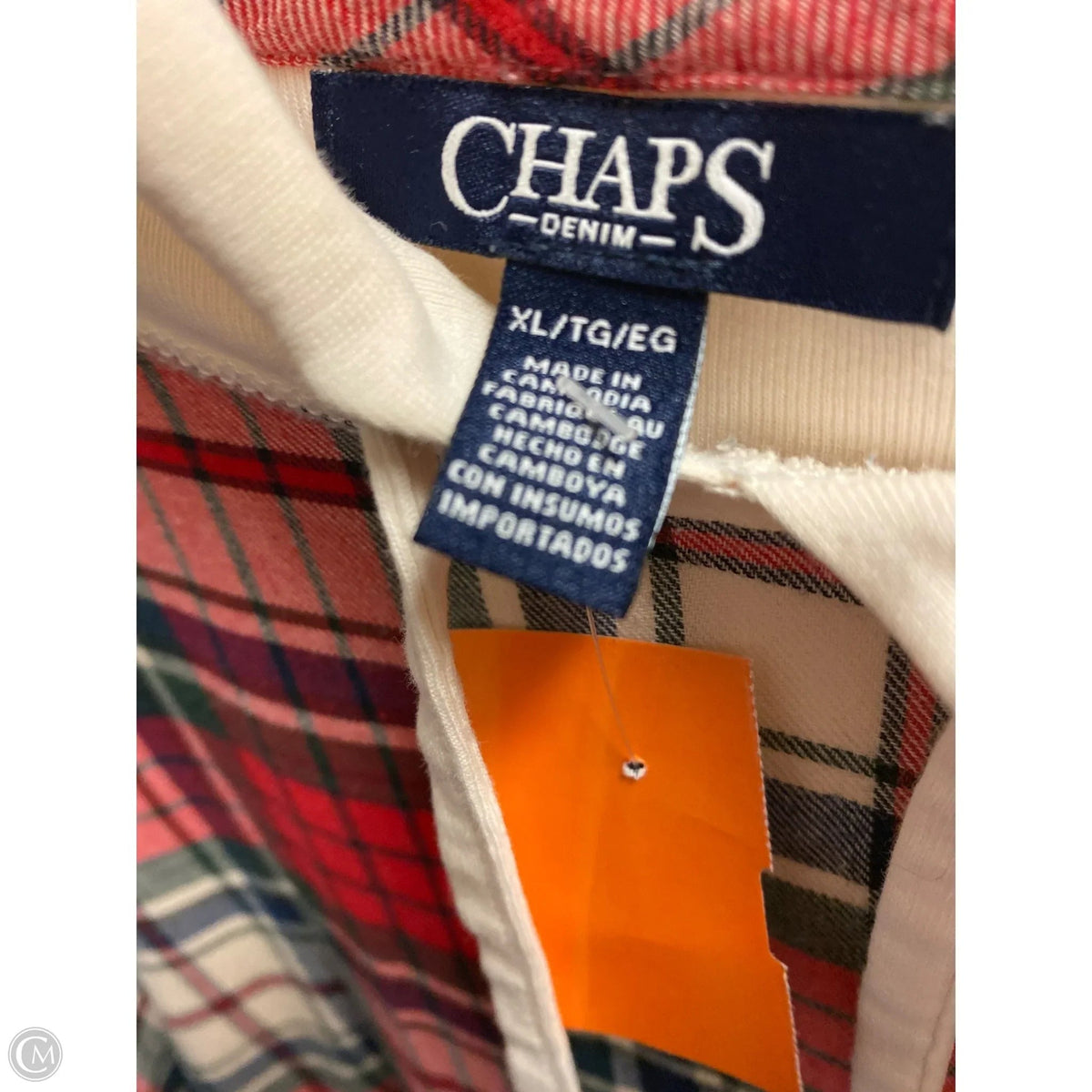 Top Long Sleeve By Chaps In Cream, Size: Xl