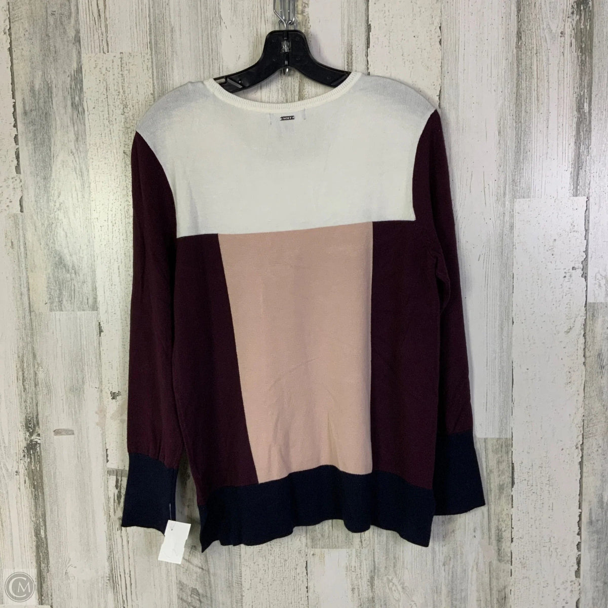 Top Long Sleeve By Dkny In Maroon, Size: M