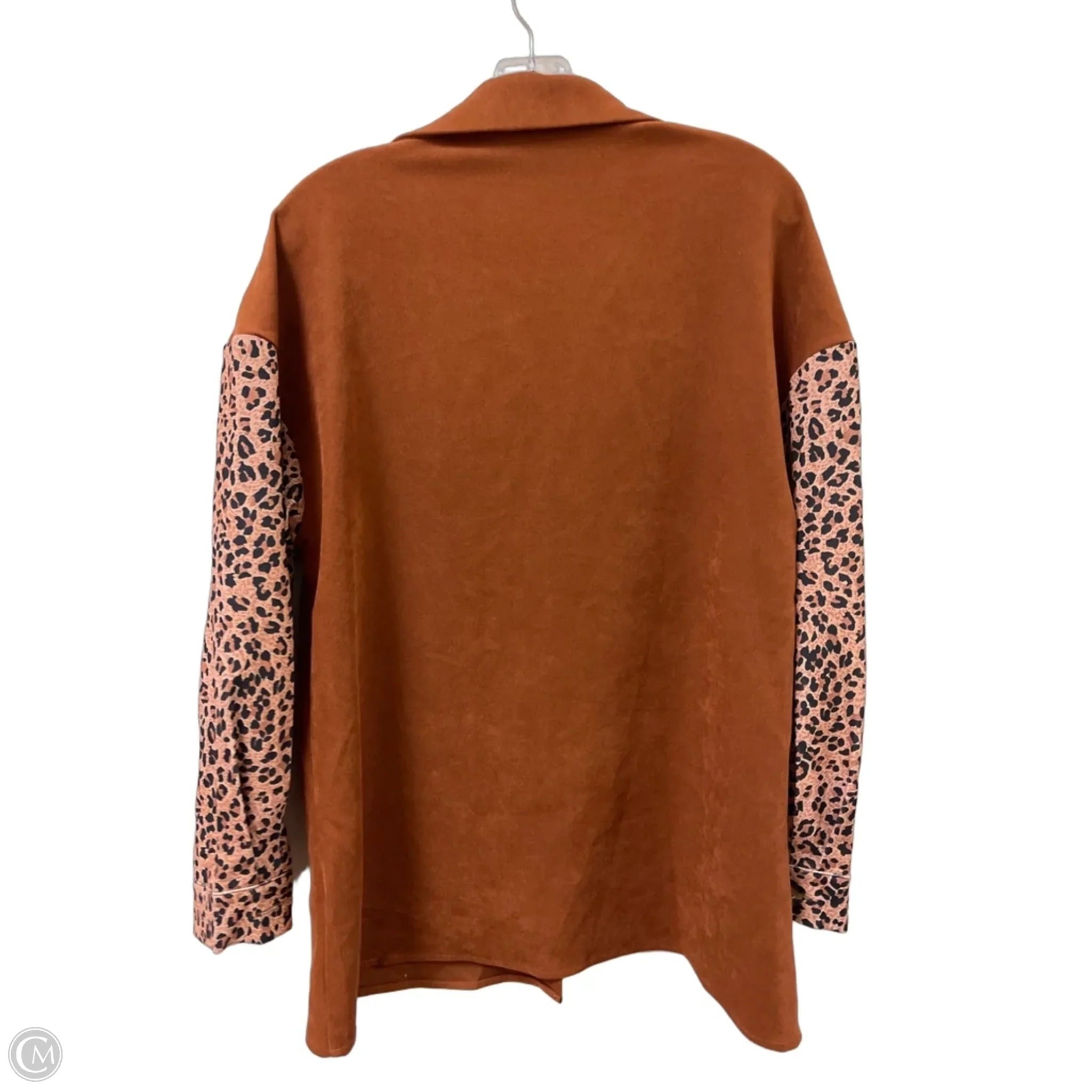 Jacket Shirt By Clothes Mentor In Animal Print, Size: L
