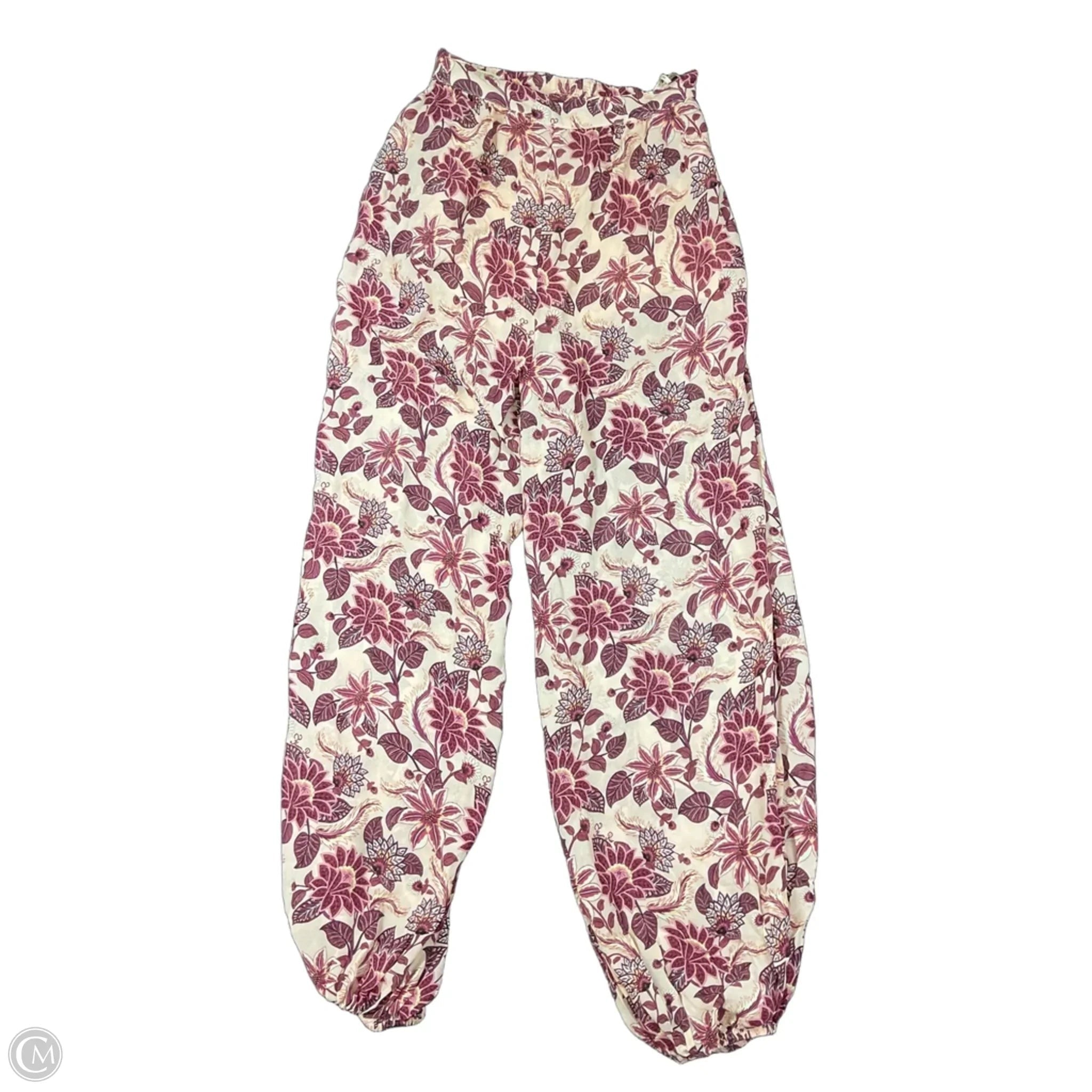 Pants Designer By Farm Rio In Red, Size: S