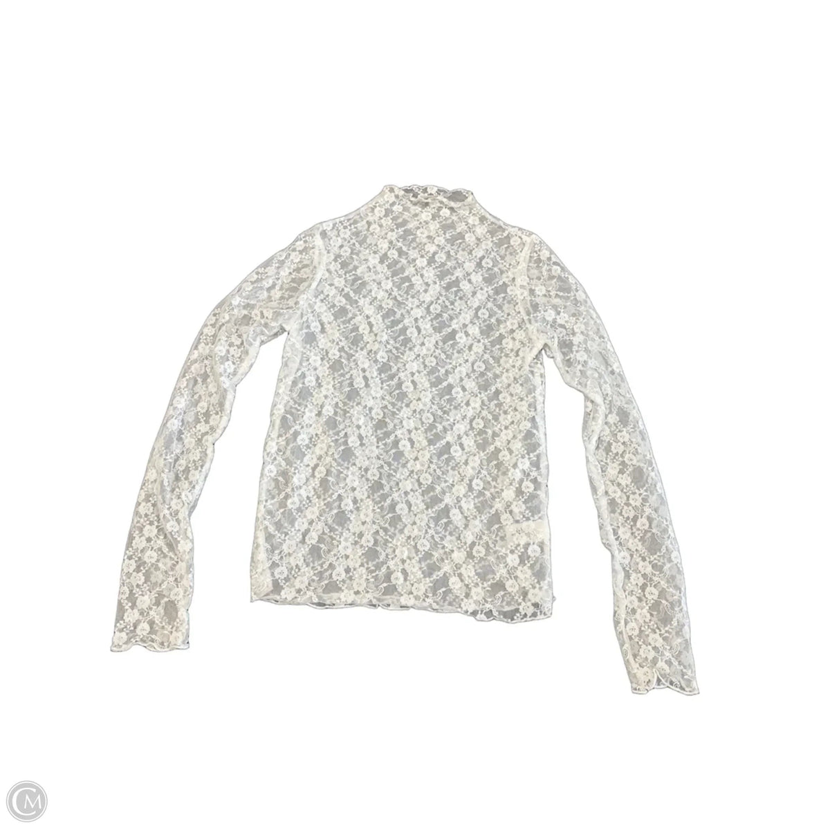 Top Long Sleeve By Like Love In White, Size: M