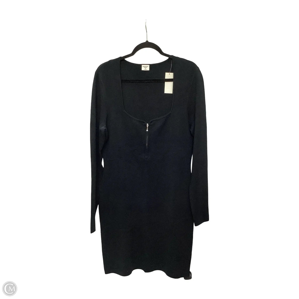 Dress Casual Midi By Abercrombie And Fitch In Black, Size: Xl