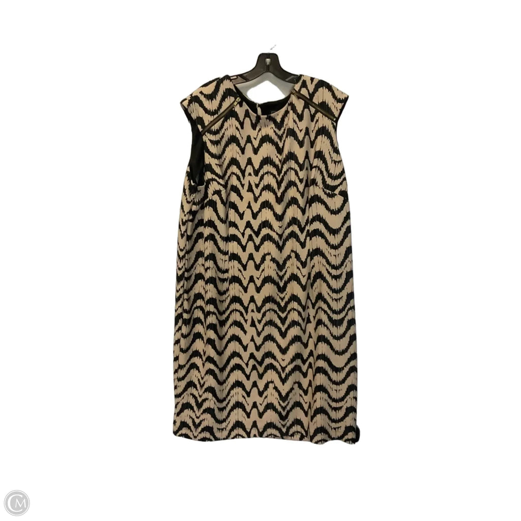 Dress Casual Midi By Karin Stevens In Tan, Size: 2x