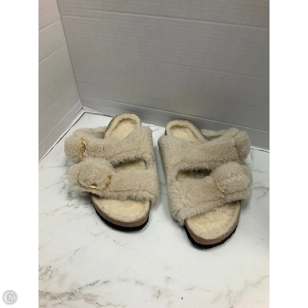 Slippers By Birkenstock In Cream, Size: 9
